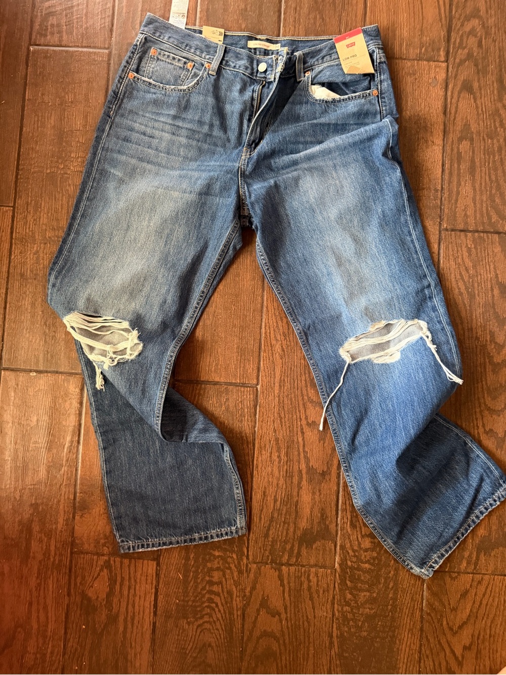 Levi's Women's Blue Distressed Bootcut Jeans
